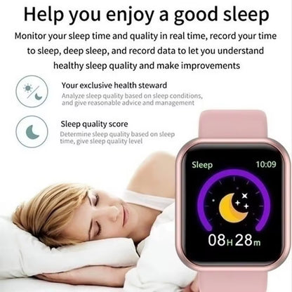 Multifunctional Bluetooth Smartwatch for Men and Women - Y68 Model with Music, Fitness Tracking, Sports Features, and Sleep Monitoring