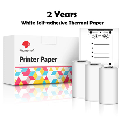 Portable Mini Thermal Printer T02 - Compact Pocket Label Maker for DIY Self-Adhesive Sticker Labels with Versatile Label Paper Compatibility