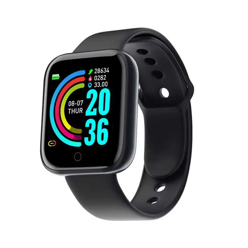 Multifunctional Bluetooth Smartwatch for Men and Women - Y68 Model with Music, Fitness Tracking, Sports Features, and Sleep Monitoring