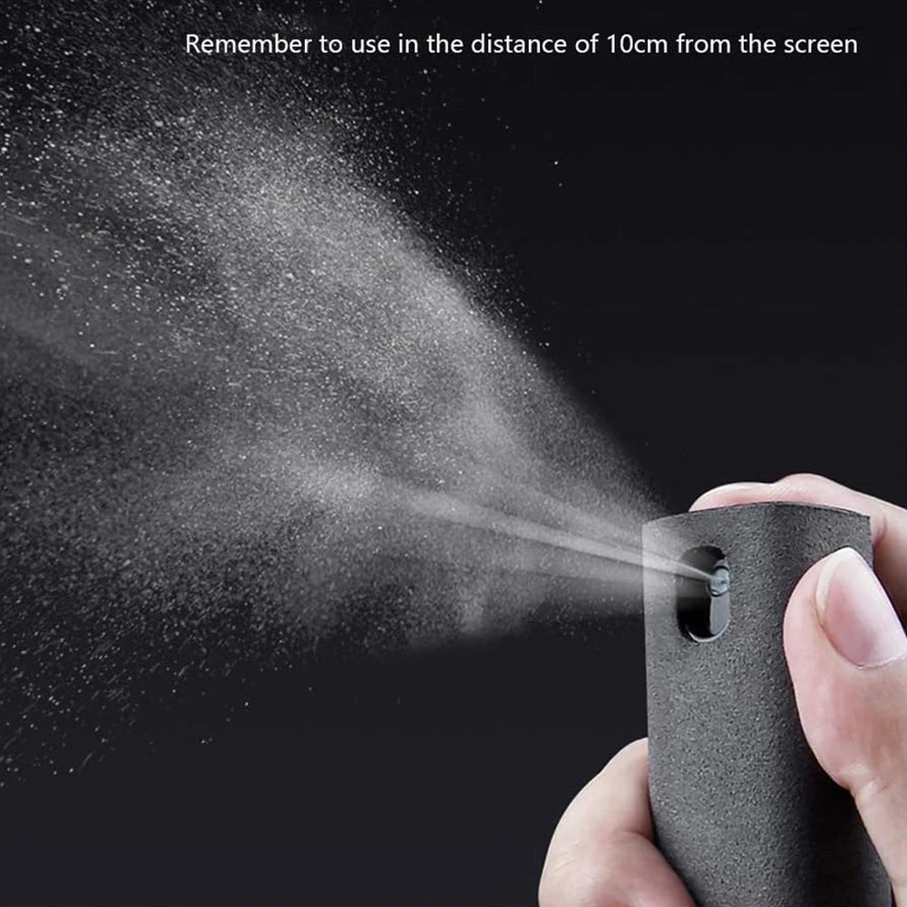 Touchscreen Mist Cleaner - Dual Action Spray and Microfiber Cloth for Phones, Laptops, and Tablets