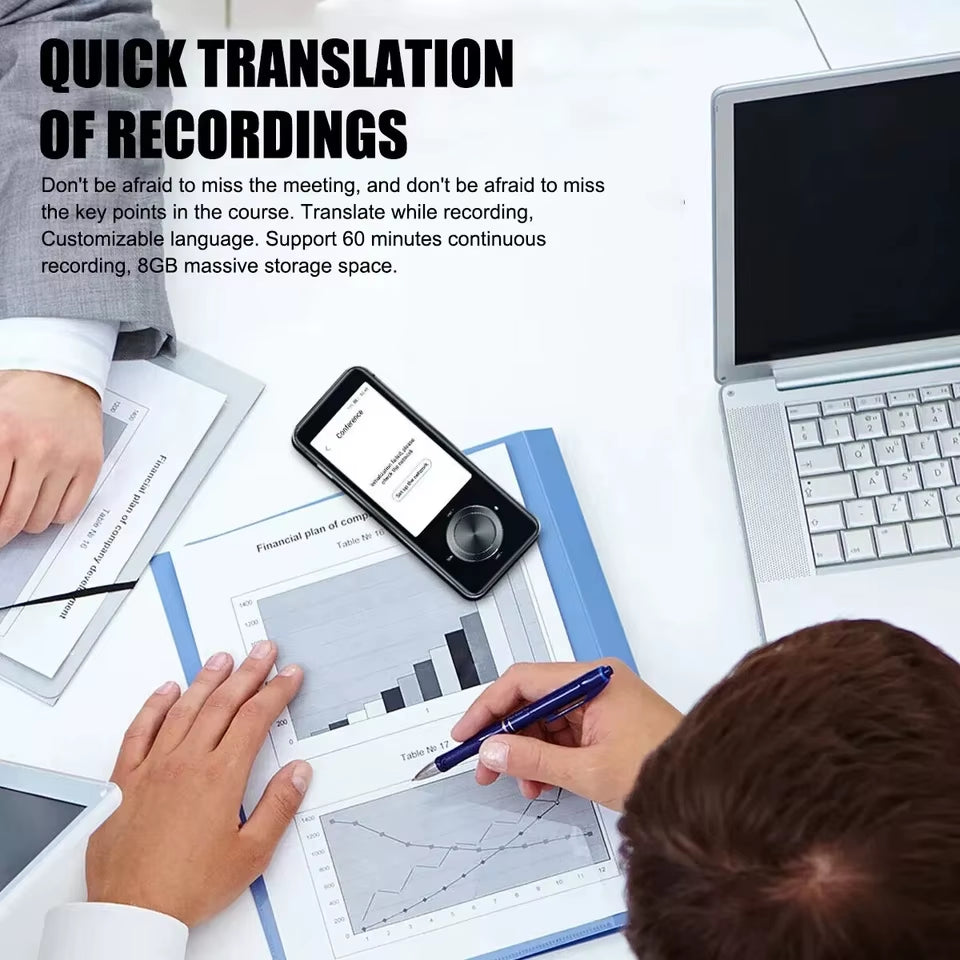 M9 Intelligent Language Translator Device with Real-Time Voice, Recording, and Text Translation for 107 Languages
