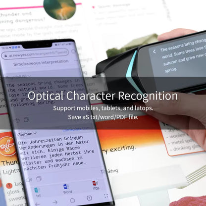 3.99-Inch Scan Reader Pen with Real-Time Language Translation, Instant Voice, Text, and Photo Translation, Featuring Collins Dictionary