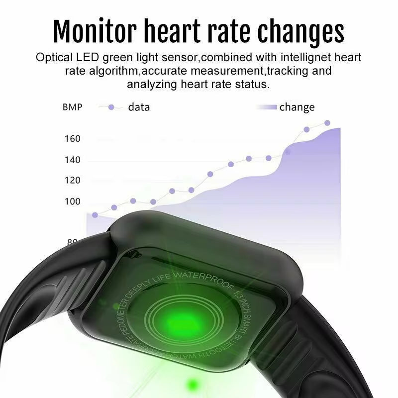 Multifunctional Bluetooth Smartwatch for Men and Women - Y68 Model with Music, Fitness Tracking, Sports Features, and Sleep Monitoring