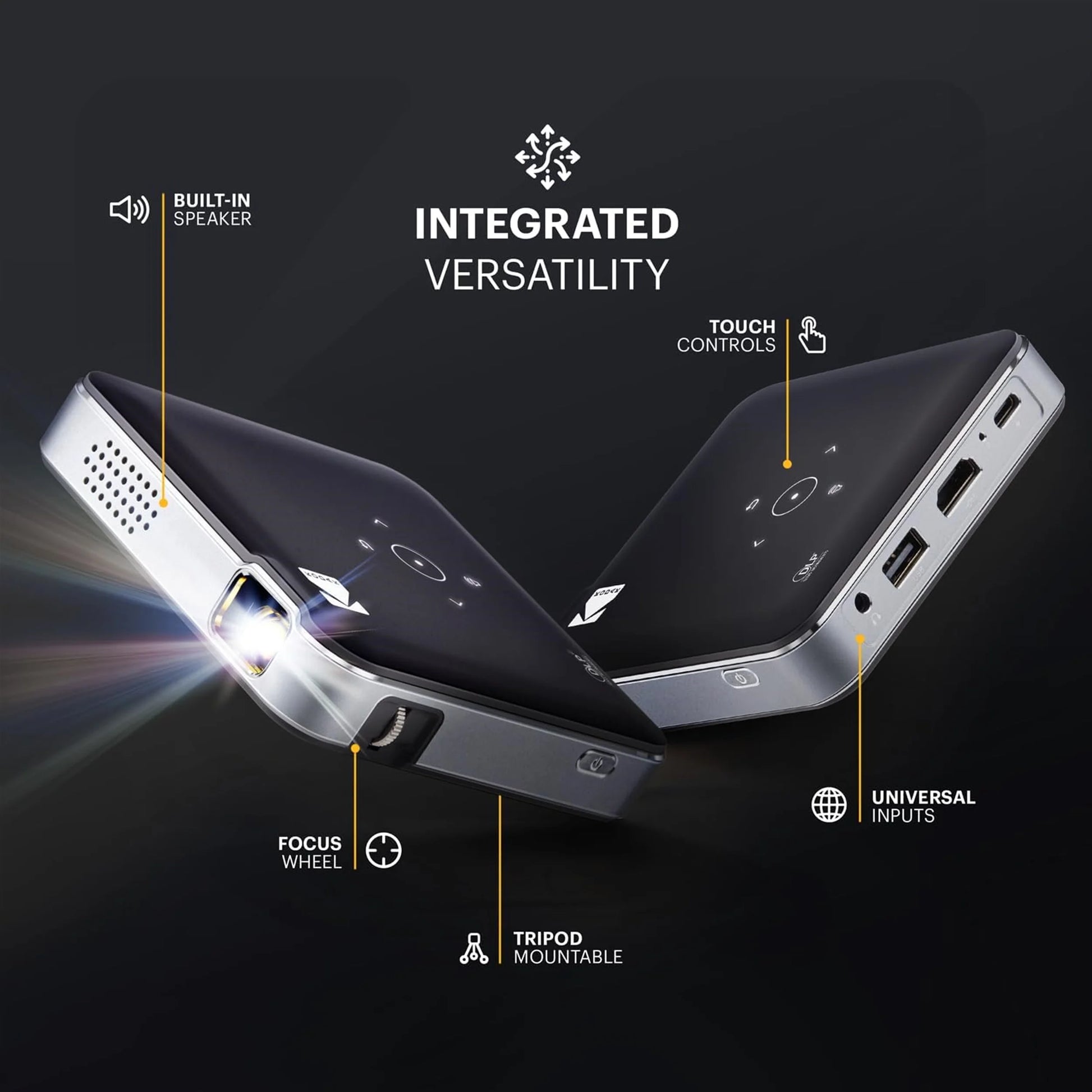 Luma 150 Pico Projector with Integrated Speaker - Black