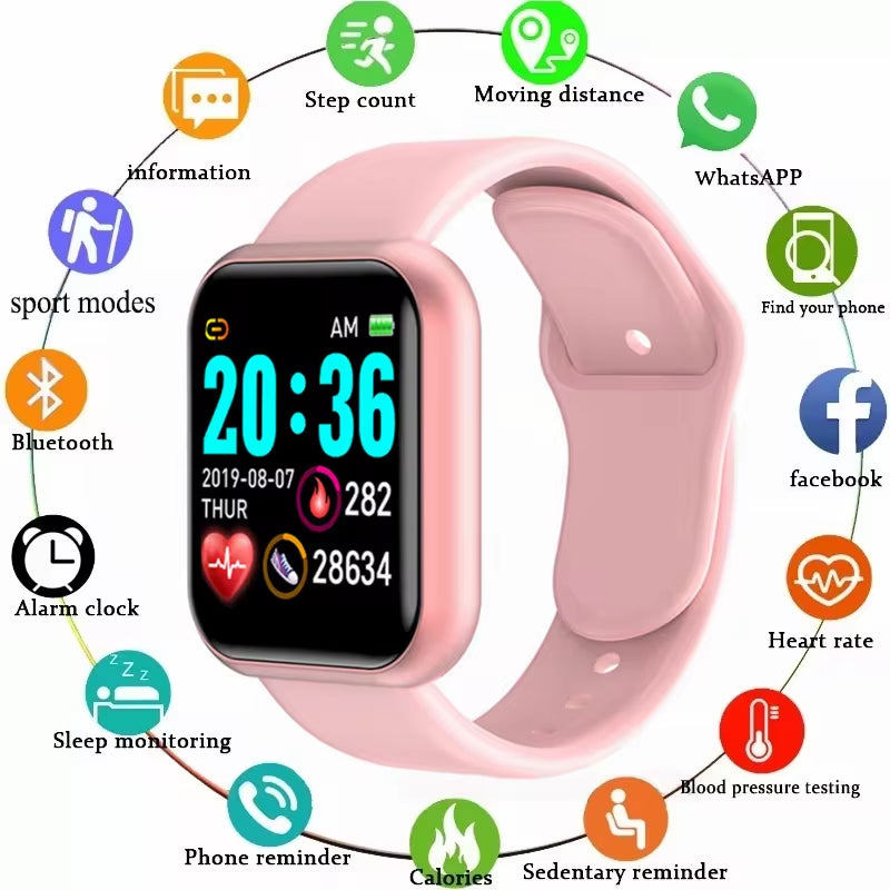 Multifunctional Bluetooth Smartwatch for Men and Women - Y68 Model with Music, Fitness Tracking, Sports Features, and Sleep Monitoring