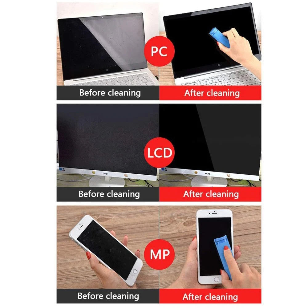 Touchscreen Mist Cleaner - Dual Action Spray and Microfiber Cloth for Phones, Laptops, and Tablets