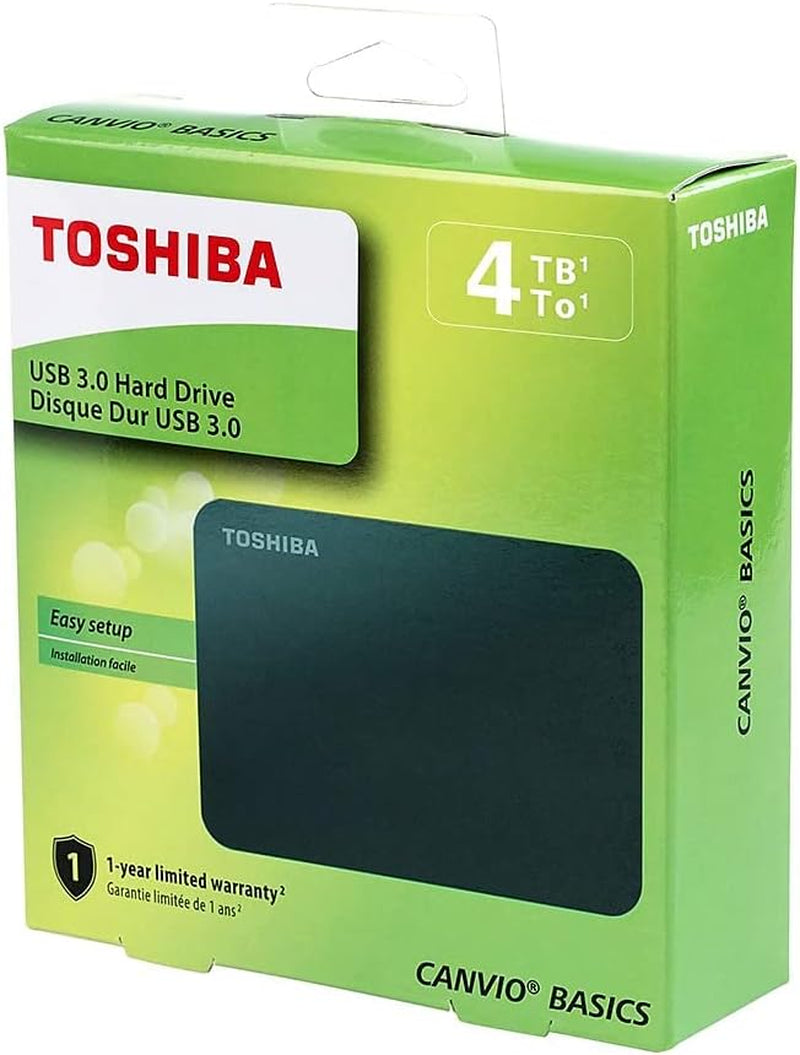 Canvio Basics 4TB Portable External Hard Drive with USB 3.0 Connectivity, Black - Model HDTB440XK3CA